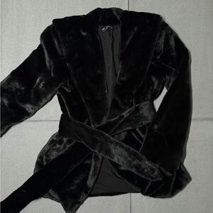 FINESSE Black Faux Fur Jacket